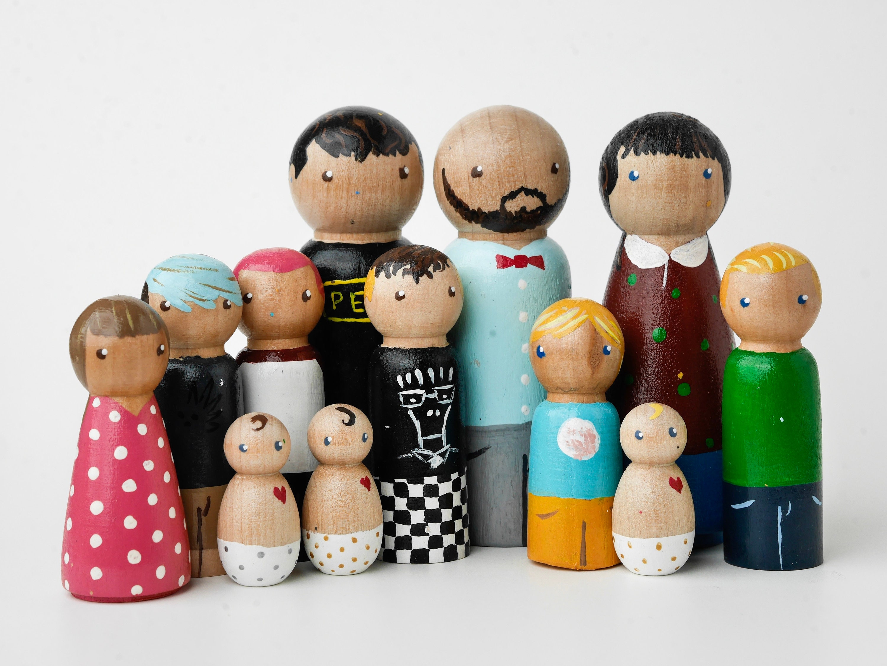 Hand Painted Custom Peg Dolls - Etsy