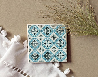 Azulejo Sky Blue Tile Coaster "Guimaraes"