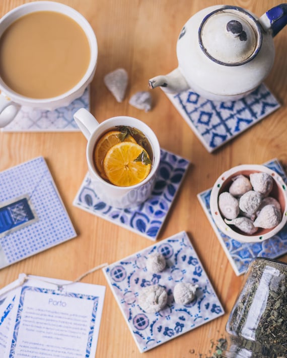 Tile drink coasters discount
