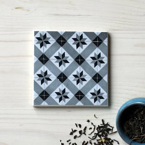 Boho Ceramic Tile Drink Coaster Night Sky image 1