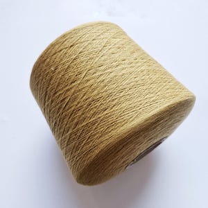 Loro Piana 100% Italian Baby Cashmere in Senape 19- 1kg Cone/ per 100g Cake - Lace Weight 2/26 NM, Perfect for Knitting, Weaving& Crochet