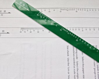 Printable knitting machine green ruler/ gauge scale/ green scale for Silver Reed SK280/SK840 4.5mm standard gauge (digital download)