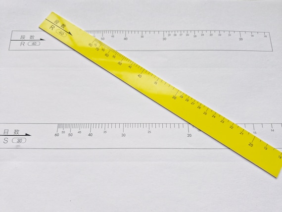 Printable Knitting Machine Yellow Ruler Gauge Scale Yellow Scale for Silver Reed LK150 6.5mm Mid Gauge Knitting Machine digital Download Etsy Ireland