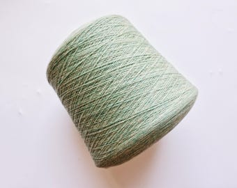 Loro Piana 100% Italian Baby Cashmere in Verdino Mel 110- 100g Cake/ Cone - Lace Weight 2/26 NM, Perfect for Knitting, Weaving& Crochet