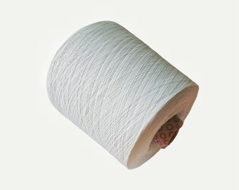 Pure Cotton Yarn, 100% Cotton Thread - per 100g Cake/ Cone - Super Fine Lace Weight 2/60s, Perfect for Knitting, Weaving & Crochet