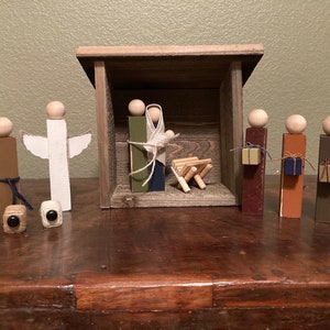 Nativity Set | Large Nativity Set | Rustic Nativty Set | Primative Nativity Set | Distressed Nativity Set | Wooden Nativity Set