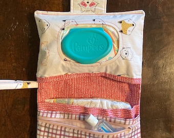 Animal Print Diaper Clutch | Portable Diaper Bag & Baby Shower Gift