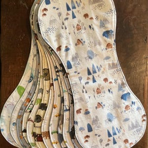 Contour Burp Cloth | Boy Burp Rag | Baby Boy Burp Cloth | Baby Gift | Baby Shower Gift