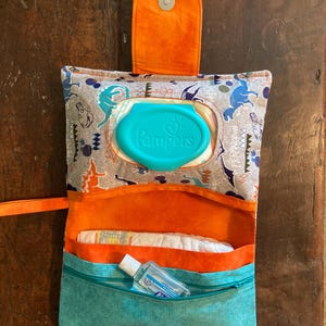Dinosaur Diaper Clutch | Diaper Clutch | Small Diaper Bag | Diaper Tote | Baby Shower Gift