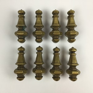 Vintage Keeler Brass Drawer Pulls, Set of 8