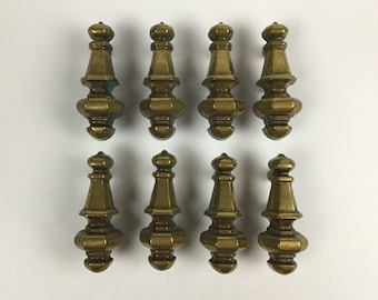 Vintage Keeler Brass Drawer Pulls, Set of 8