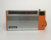 Vintage Panasonic Radio R-1492 AM Transistor, AM Radio, Portable Radio, Orange Panasonic Radio