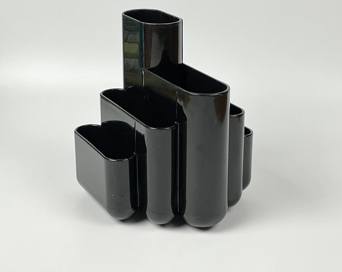 Vintage Modular Black Desk Organizer, Made by Tenex USA Etsy