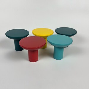 Vintage Oversized Colourful Drawer Knobs / Wall Hooks - Set of 5