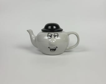 Vintage Funny Face Teapot with Bowler Hat