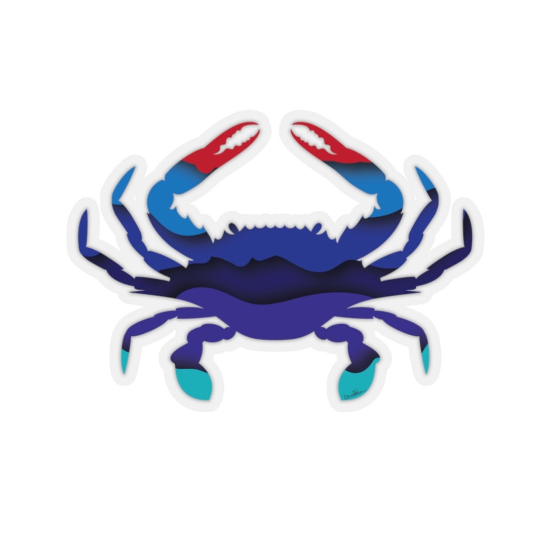 Blue Crab Sticker - Etsy