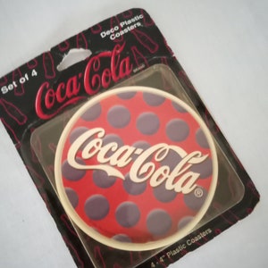 Vintage Coca Cola Drink Coasters Sealed in Original Packaging Set of 4