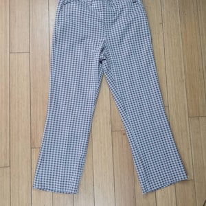 Vintage Polyester Men&#39;s Size 32 Pants Dark Brown and Pale Grey