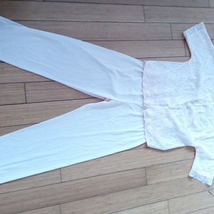 Vintage Vanity Fair Tricot Lace Pale Pink Pajamas Size Small