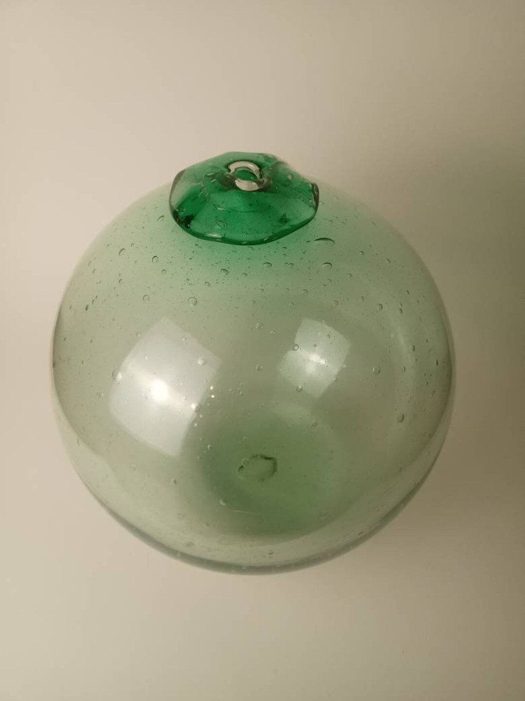 Vintage Green Glass Fishing Float 9 Inches Etsy