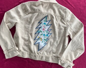 womens large upcycled Phish NYE Madison Square Garden flannel pearl snaps YEMSG