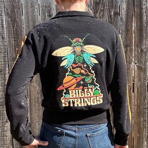 Womens small Billy Strings BMFS zip up sparkle jacket with circadia planet merch patch one of a kind shirt bluegrass gift image 2