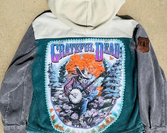 【90s】EXPRESS corduroy anorak hoodie old Vintage Oversized Brown Corduroy Hooded Jacket, Corduroy