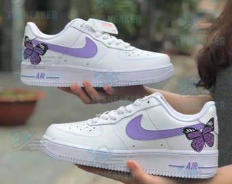 Custom Shoes, Butterfly Air Force 1 Hand Painting sneakers