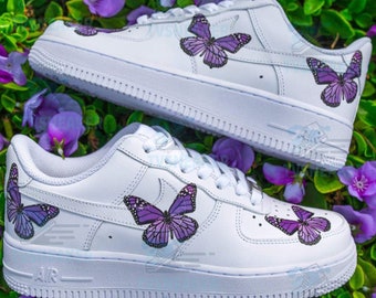 Custom Shoes, Air Force 1's Butterfly Customized sneakers, Personalized Mother's day gift for Women