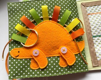 Dinosaur Quiet Book – Montessori Felt Busy Book