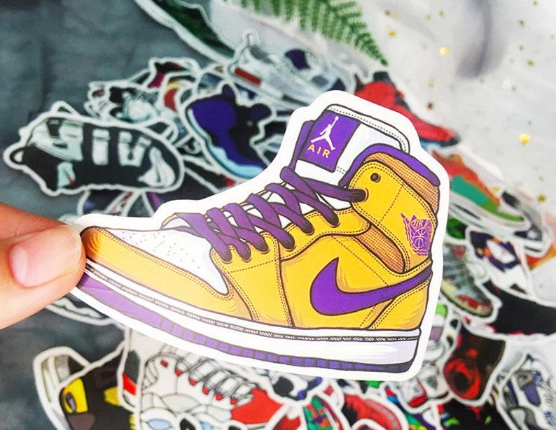 Air Jordan Sneaker Nike Stickers 100pc/set for Luggage Etsy