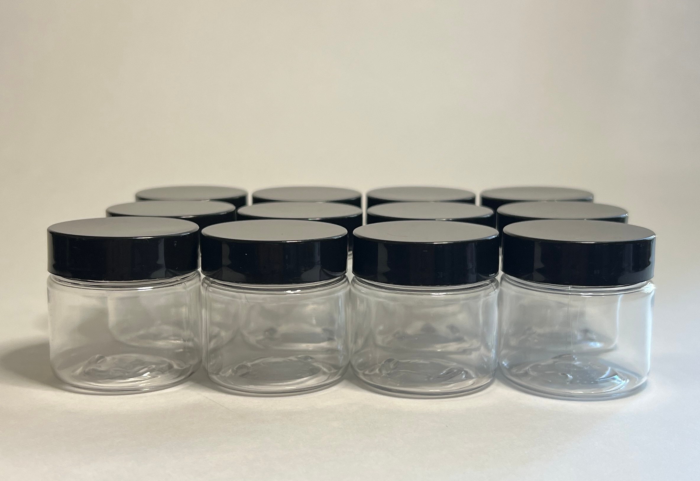 1 oz / 30 ml Clear Thick Wall Acrylic Travel Refillable Pot Container Jar  Samples, Balms, Makeup and Cosmetics, Salves, Airtight and BPA Free (3 pack)