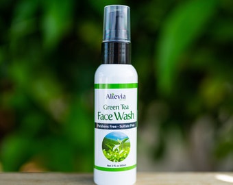 Alievia Green Tea Face Wash -  Antioxidant Face Wash, Face Wash Made in USA, Gift for Her, Gift for Him