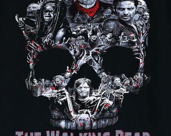 The Walking Dead Walker Skull Negan Rick,Michonne,Daryl,Zombies Men's T-Shirt