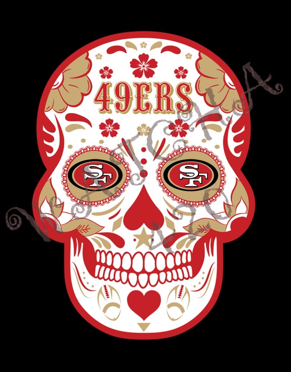 Wonderbaar San Francisco 49ers Dia De Los Muertos Skull Image Men's | Etsy UZ-89
