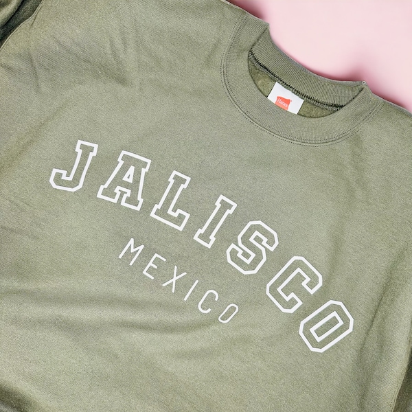 Jalisco Crewneck Sweater, Mexico Sweater, Personalized Sweater, Sudadera Mexicana, Guanajuato, Nuevo Leon, Durango