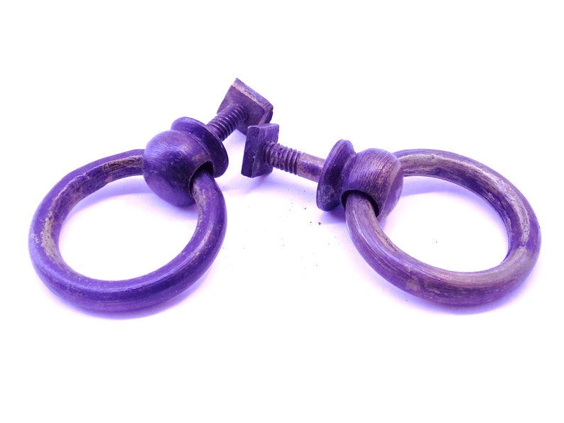 Dibujo de latón antiguo mango de anillo de caída del | Etsy