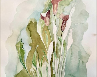 Burgundy Calla Lilies