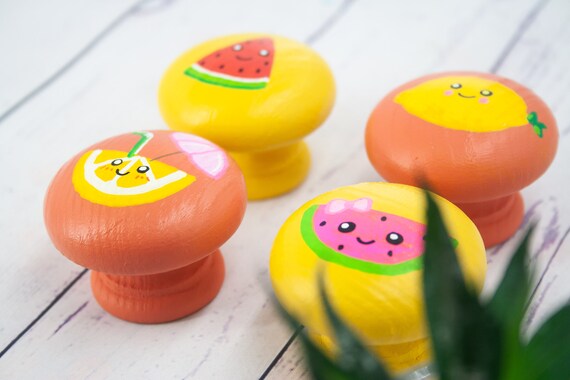 Custom Drawer Knob Watermelon Handle Nursery Decor Etsy