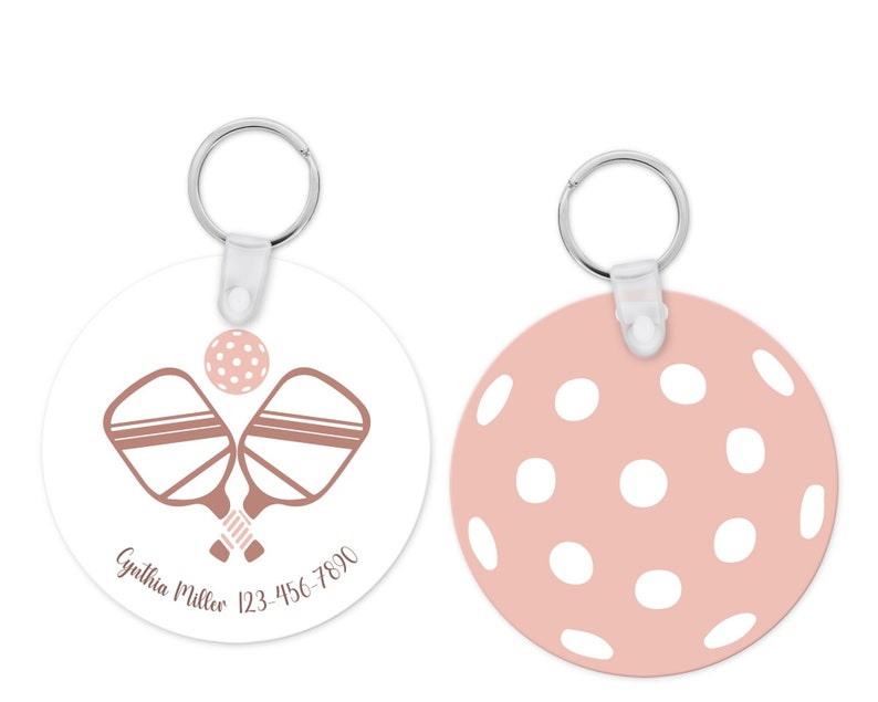 Personalized Pickleball Bag Tag Pickleball Keychain Custom Luggage Tag with name Pickleball Gift for Pickleball Lover Personalized Keychain Pickleball Tag Plastic Keychain Personalized