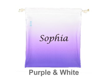 Personalized Gymnastics Grip Bag - Purple and White Ombre Sublimated Grip Bag, Swarovski Crystals Option