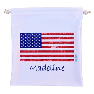 American Flag Gymnastics Grip Bag - Personalized Grip Bag & Swarovski Crystals optional