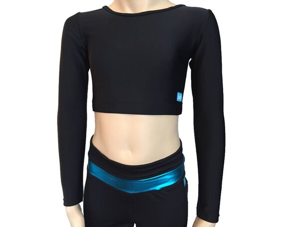 black cheer crop top