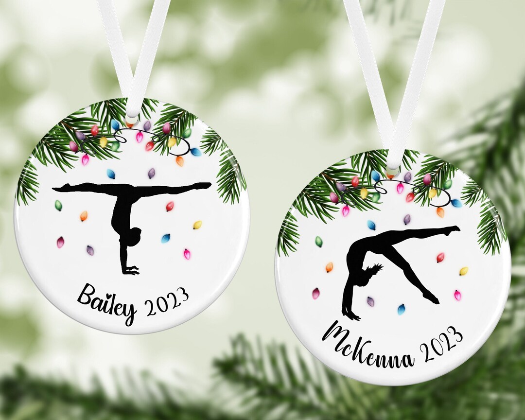 Personalized Gymnastics Christmas Ornament Christmas Gift Gymnastics