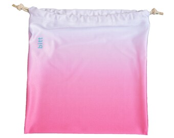 Gymnastics Grip Bag - Pink and White Ombre with Swarovski Crystals Option