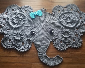 Crochet Elephant Rug