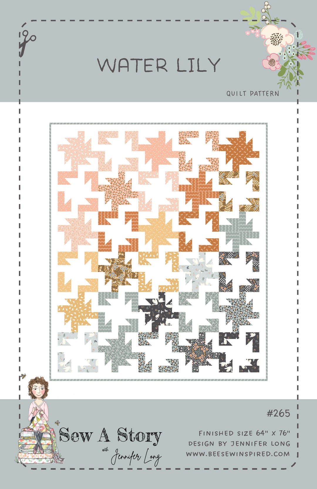 Water Lily Quilt Pattern Etsy