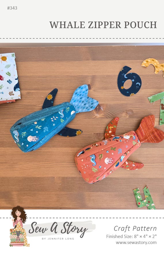 Whale Zipper Pouch – Digital Craft Pattern