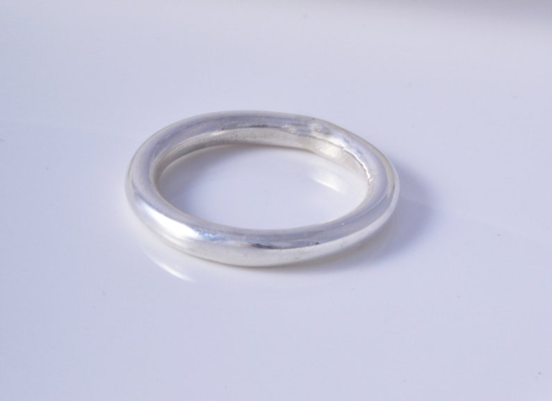 Sterling silver handmade halo ring band ring 925 thumb ring silver ring image 4