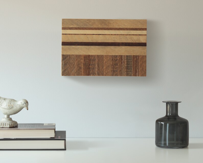 Reclaimed Wood Wall Art Lath Pattern Decor Geometric Etsy